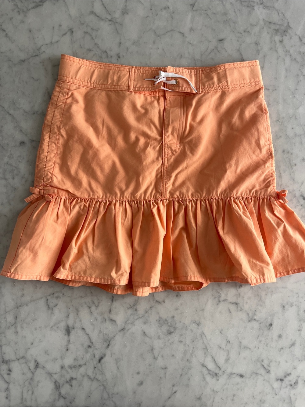 GAP Peach Ruffle-Hem Mini Skirt